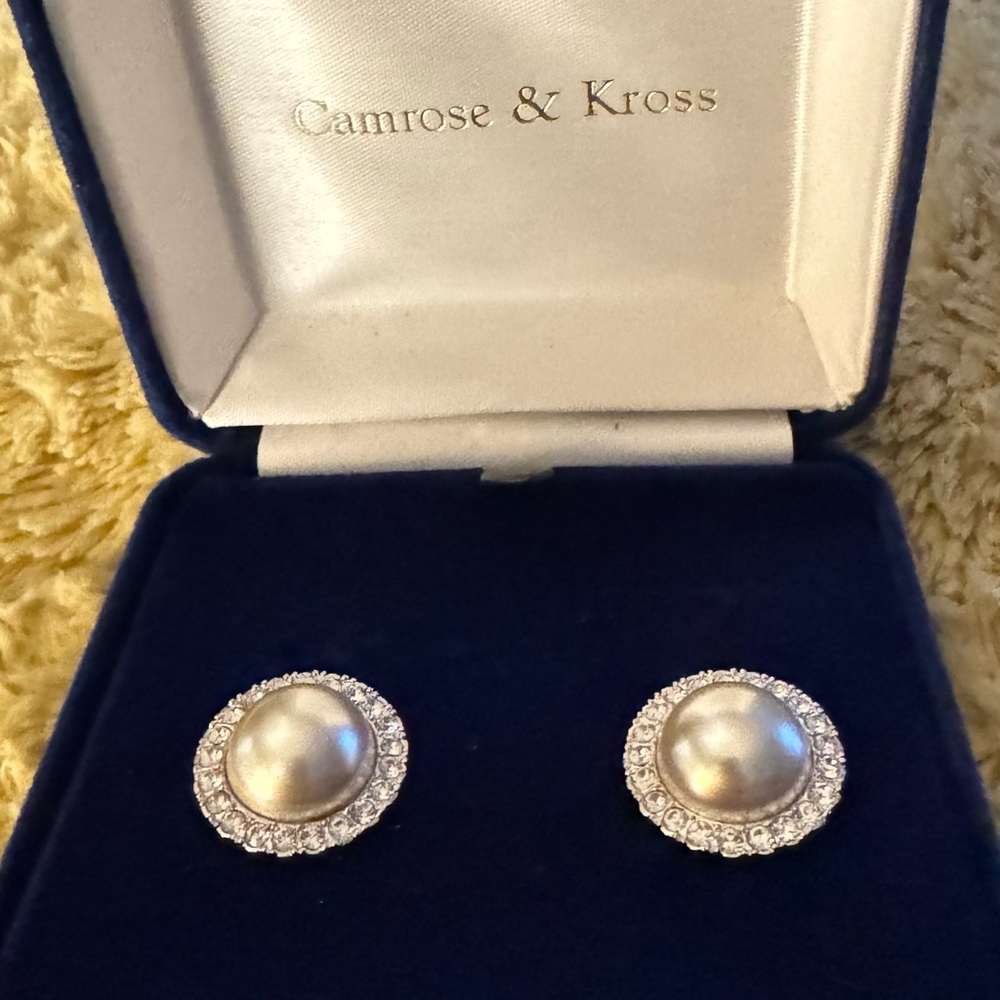 Camrose & Kross Reproduction Earrings (clip-on)  Worn by Jackie Kennedy